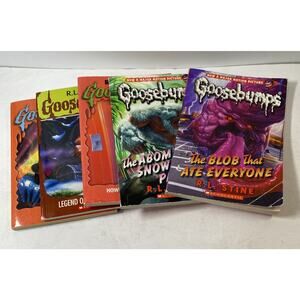 Lot of 5 R.L Stine Goosebumps Books Kids Scary Horror Paperback Summer Read